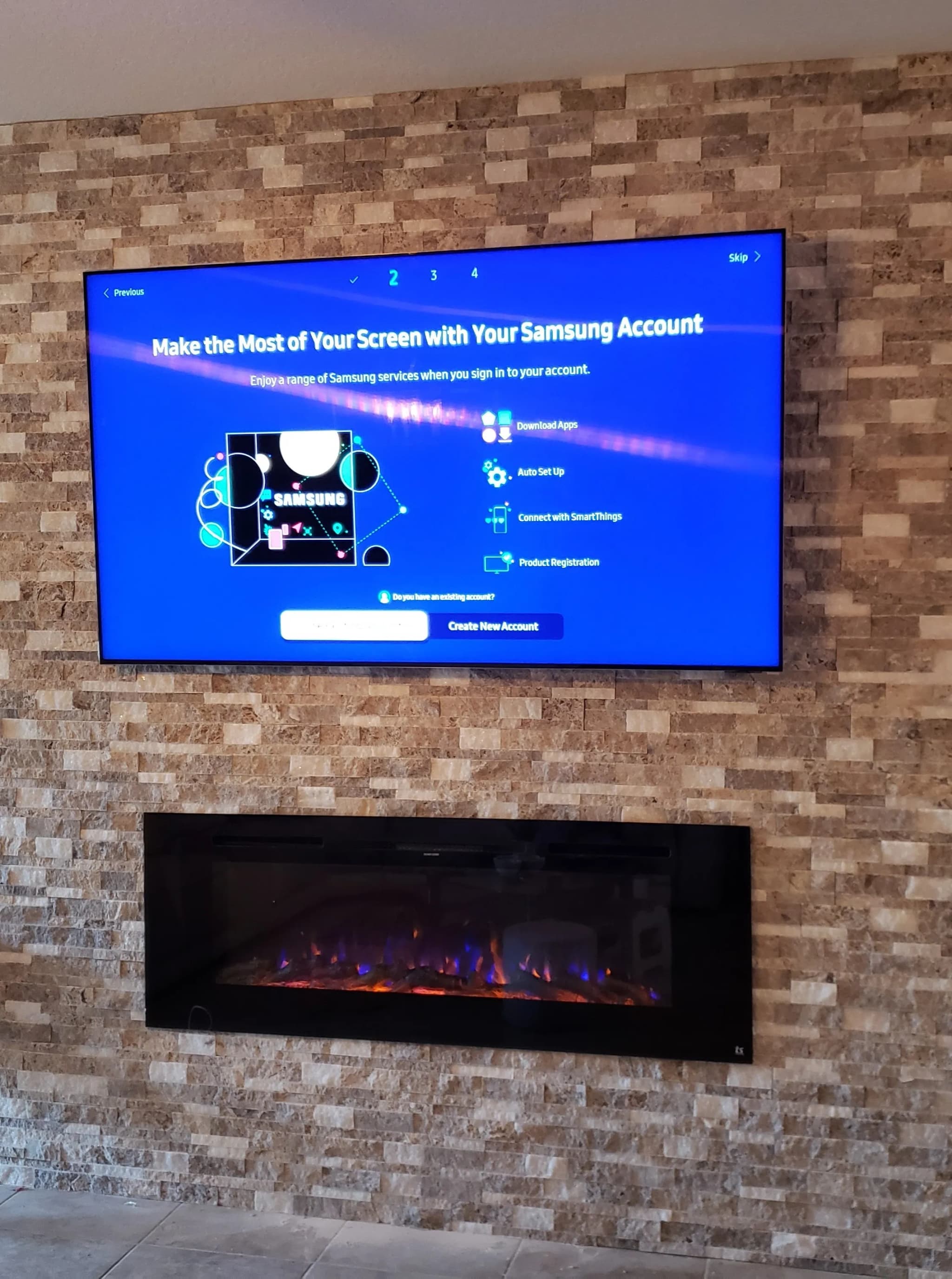 Stone Fireplace Makeover