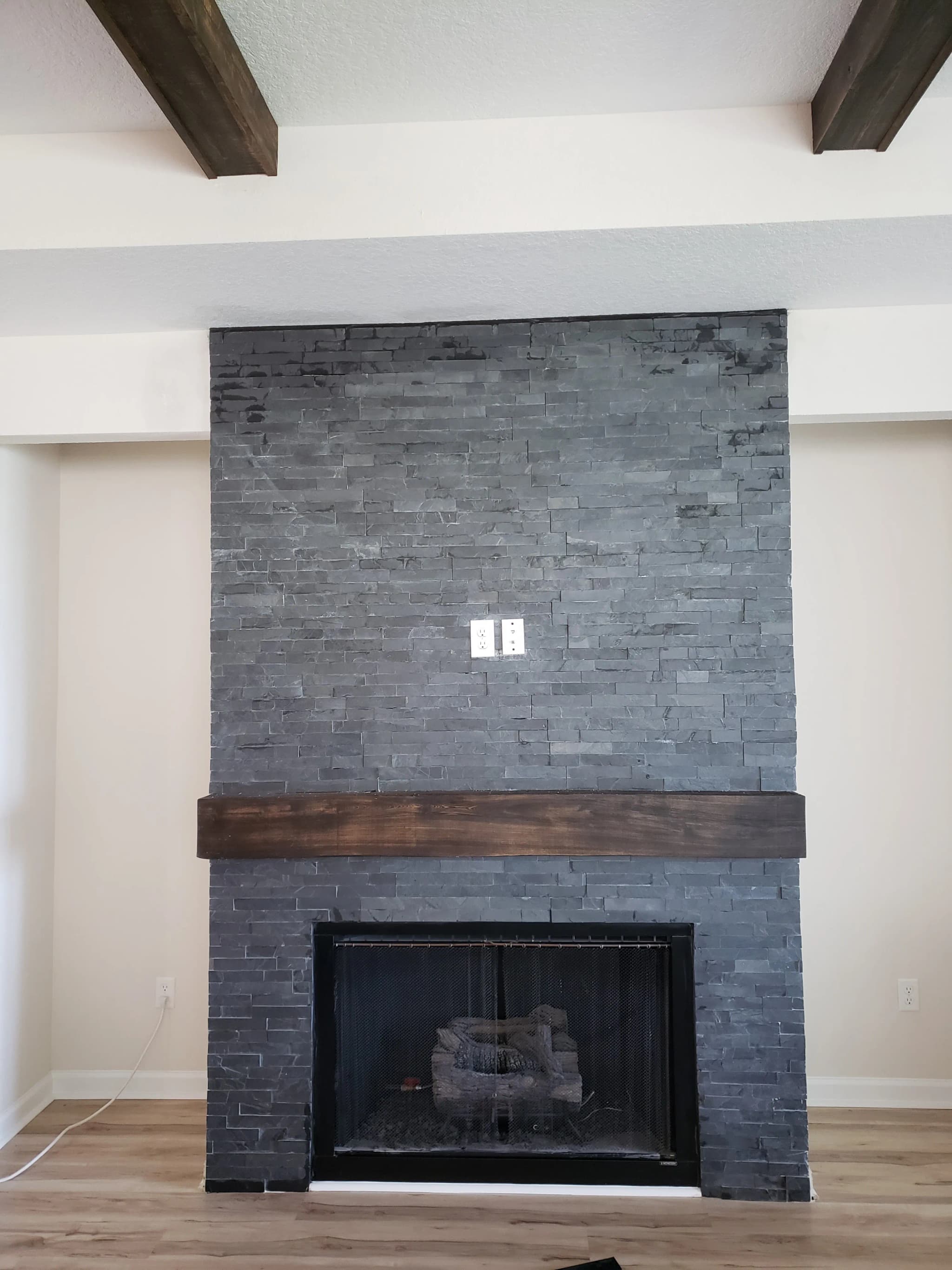 Fireplace tile surround